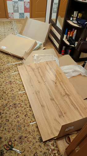 Деревянный стол Лота Лофт 140х80 дуб крафт табачный / черный матовый фото покупателя 851