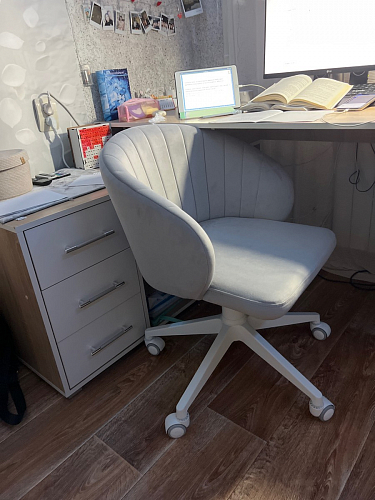 Компьютерное кресло Пард экокожа белый фото покупателя 41