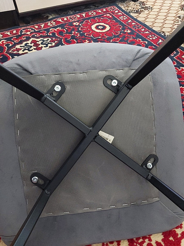 Стул на металлокаркасе Чилли К темно-серый (velutto 32) / черный фото покупателя 625