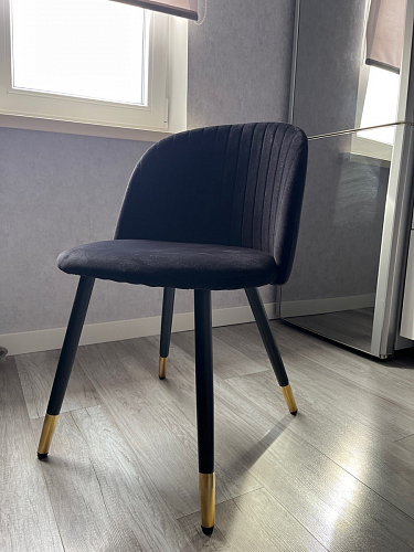 Стул на металлокаркасе Gabi 1 dark gray / black фото покупателя 560