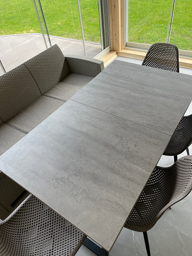 Стол Лота Лофт 120 32 мм бетон / черный матовый фото покупателя 431