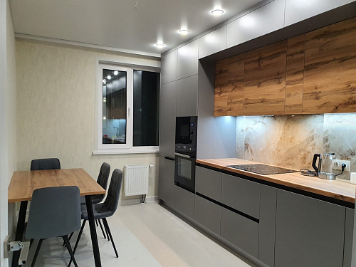 Стол Тринити Лофт 120 32 мм бетон / черный матовый фото покупателя 436