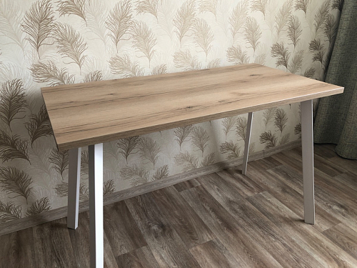 Стол Тринити Лофт 140 25 мм дуб делано темный / белый фото покупателя 214