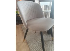 Стул на металлокаркасе Gabi 1 бежевый / черный с серебряными наконечниками фото покупателя 457