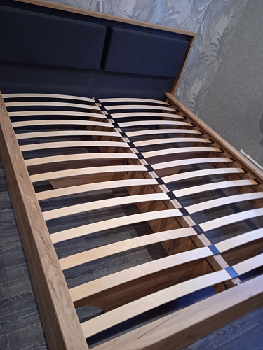 Двуспальная кровать Клауд 160х200 парящая дуб крафт золотой / антрацит фото покупателя 553