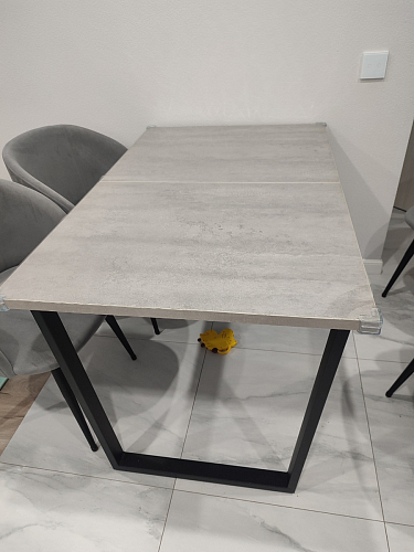 Стол Лота Лофт 140 25 мм черный матовый / бетон фото покупателя 56