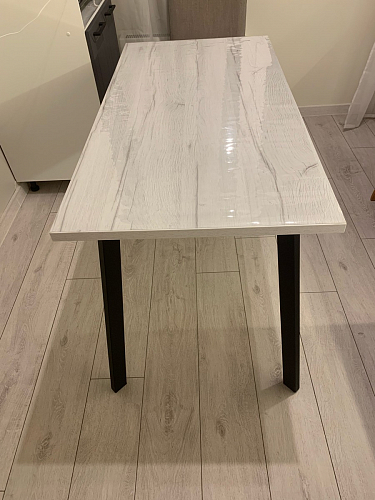 Стол Тринити Лофт 120 32 мм бетон / черный матовый фото покупателя 643