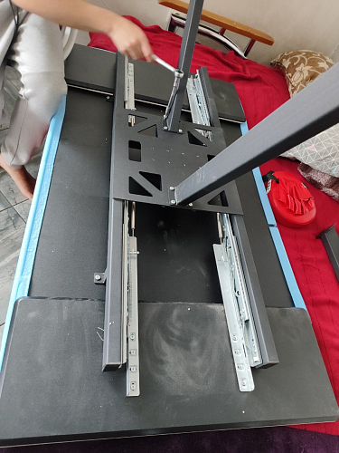 Керамический стол Вилли 140(200)х80 серый мрамор larka grey / черный фото покупателя 30