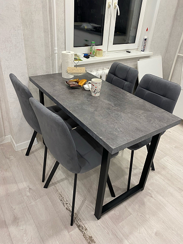 Стул на металлокаркасе Чилли черный / голубой фото покупателя 1047