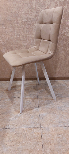 Стул на металлокаркасе Чилли синяя ткань / белый фото покупателя 1361