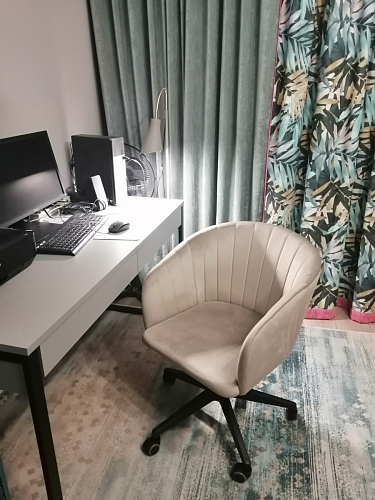 Компьютерное кресло Тибо светло-коричневый / белый фото покупателя 163