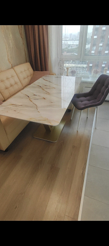 Стол на тумбе Бугун белый / золото фото покупателя 13