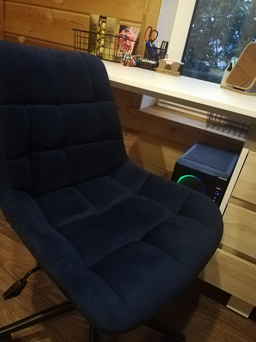 Компьютерное кресло Честер синий (velutto 46 ) / белый фото покупателя 26