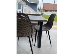 Деревянный стол Лота Лофт 120(160)х75 черный матовый / бетон светлый фото покупателя 204