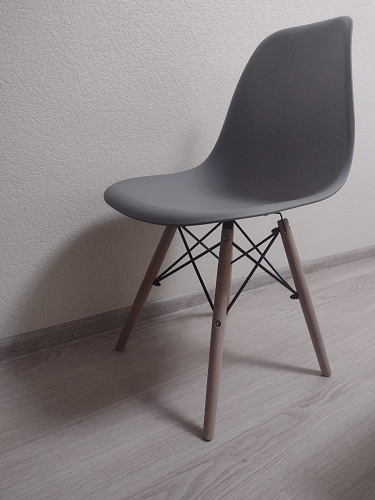 Пластиковый стул Eames PC-015 серо-голубой / дерево фото покупателя 256