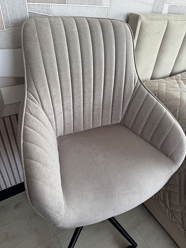 Компьютерное кресло Dublin/Дублин хром / вельвет графит фото покупателя 22