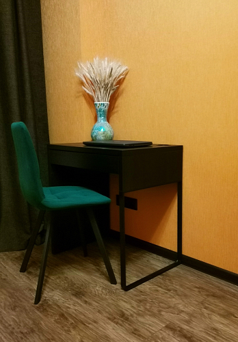 Стул на металлокаркасе Чилли синяя ткань / белый фото покупателя 1172