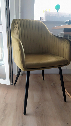 Стул на металлокаркасе Slam dark beige фото покупателя 120