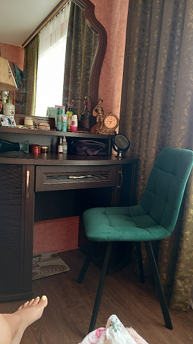 Стул на металлокаркасе Чилли синяя ткань / белый фото покупателя 722