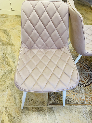 Стул на металлокаркасе Баодин velutto 05 / белый фото покупателя 3