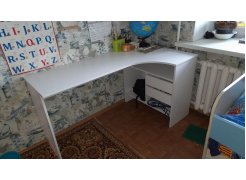 Письменный стол СПм-25 левый белый  - Уцененный экземпляр фото покупателя 11