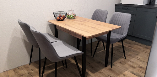 Стул на металлокаркасе Седа К кирпичный / черный фото покупателя 119