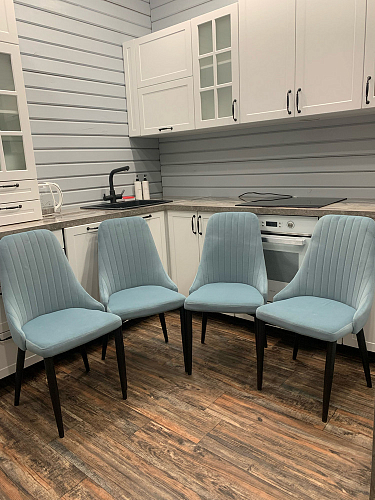 Стул на металлокаркасе Kora green / black фото покупателя 463