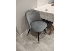 Стул на металлокаркасе Gabi 1 gray / black фото покупателя 154