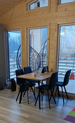 Стул на металлокаркасе Чилли синяя ткань / белый фото покупателя 254