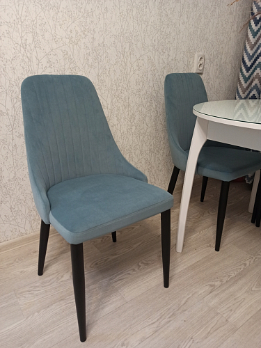 Стул на металлокаркасе Kora green / black фото покупателя 139