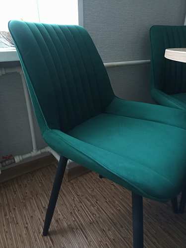 Стул на металлокаркасе Седа 360 К латте (velutto 08) / белый фото покупателя 140