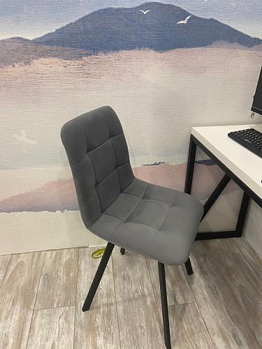 Стул на металлокаркасе Чилли К черный / зеленый фото покупателя 619