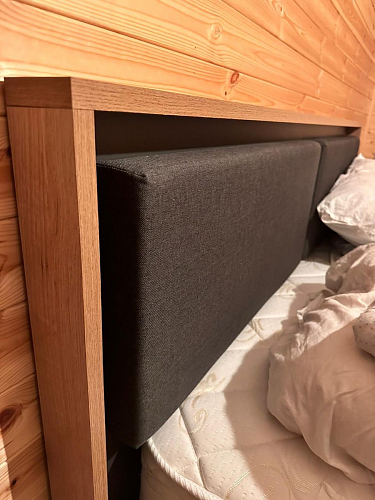 Двуспальная кровать Клауд 160х200 парящая дуб крафт золотой / антрацит фото покупателя 130