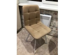 Стул на металлокаркасе Чилли синяя ткань / белый фото покупателя 602