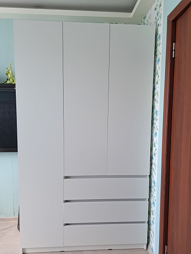 Шкаф Мадера ШМ 1200 лдсп белый фото покупателя 4