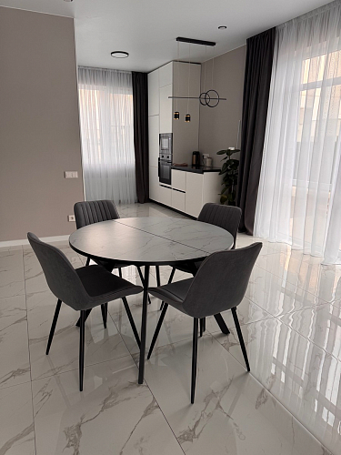 Стул на металлокаркасе Седа К кирпичный / черный фото покупателя 83