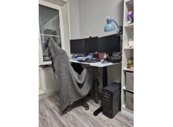 Компьютерный стол Маркос 140х80 светло-серый / черный фото покупателя 39