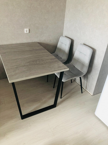 Стол Лота Лофт 120 32 мм бетон / черный матовый фото покупателя 143