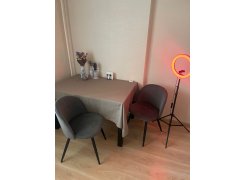 Стул на металлокаркасе Gabi blue / black фото покупателя 360