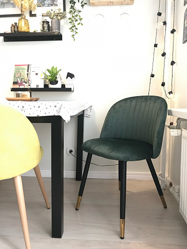 Стул на металлокаркасе Gabi 1 line light blue / black фото покупателя 72