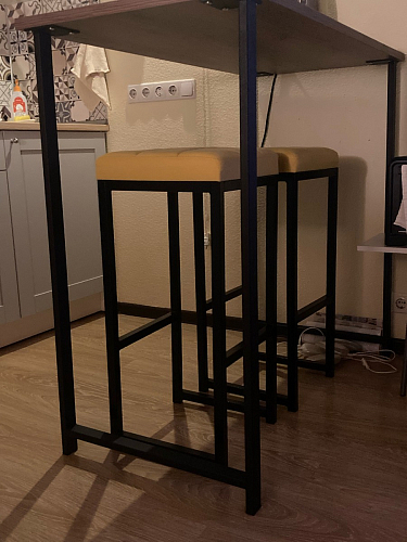 Барная стойка Дилан Лофт 120х40х98 дуб делано темный фото покупателя 33