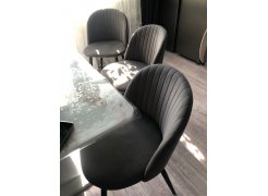 Стул на металлокаркасе Gabi 1 бежевый / черный с серебряными наконечниками фото покупателя 619