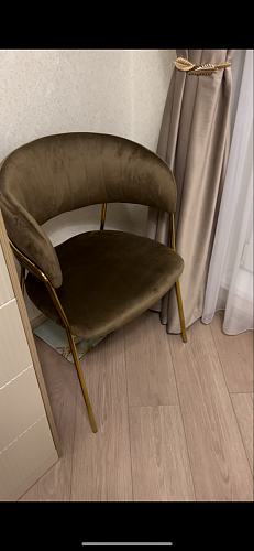 Стул на металлокаркасе Kamelia голубой / голубой / золотой фото покупателя 22