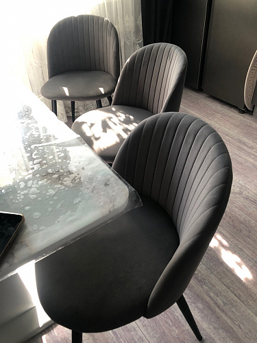 Стул на металлокаркасе Gabi gray / black фото покупателя 619