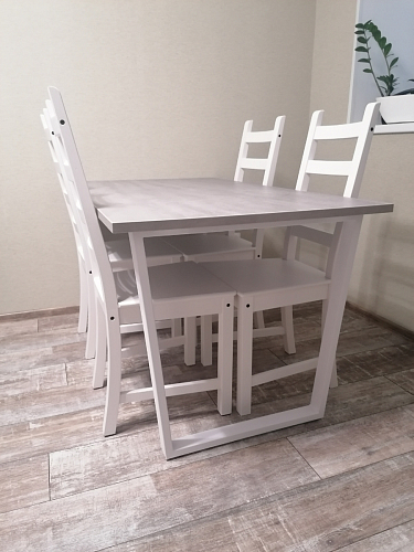 Деревянный стол Лота Лофт 120x75 дуб крафт табачный / черный матовый фото покупателя 85