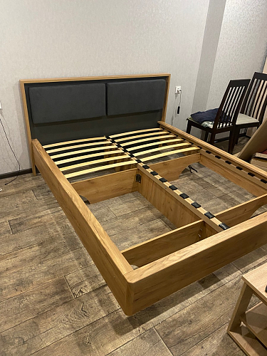 Двуспальная кровать Клауд 160х200 парящая дуб крафт золотой / антрацит фото покупателя 490