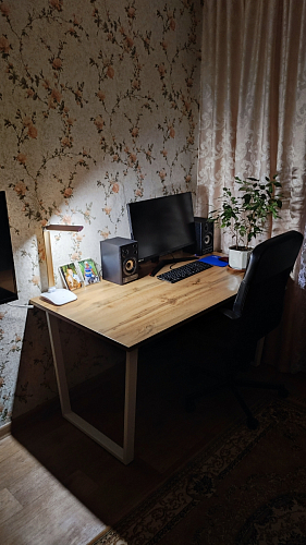 Деревянный стол Лота Лофт 120x75 дуб крафт табачный / черный матовый фото покупателя 850