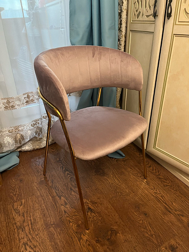 Стул на металлокаркасе Kamelia темно-серый / золотой фото покупателя 5