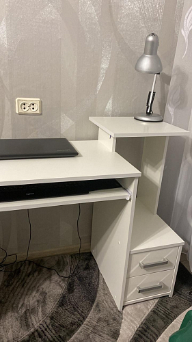 Компьютерный стол Джаз-24 левый дуб молочный фото покупателя 14