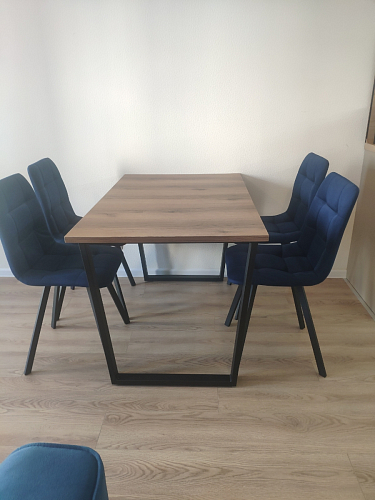 Деревянный стол Лота Лофт 120x75 дуб крафт табачный / черный матовый фото покупателя 661